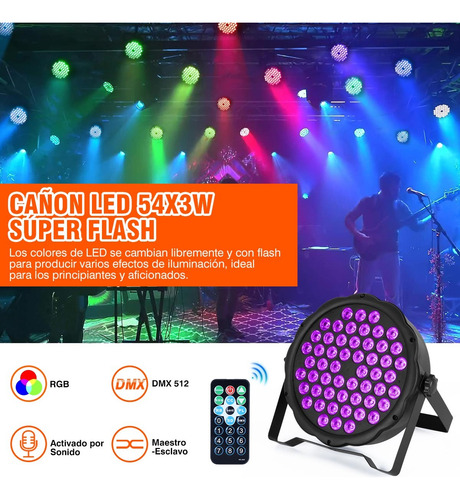 Cañon Led Rgb 54cx3 Con Control