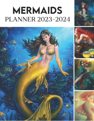 Libro: Mermaids Monthly Planner Calendar: Mermaids Planner, 