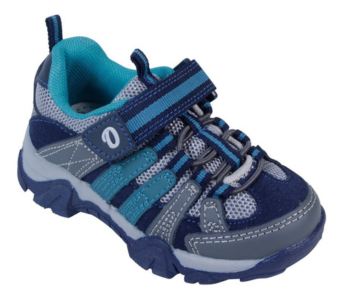 Zapatilla Outdoor Velcro Y Elast Azul Niño Opaline