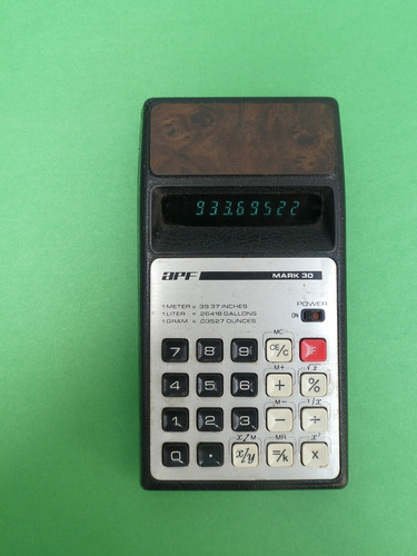 Calculadora Apf Mark 30 ,  Vintage 1975