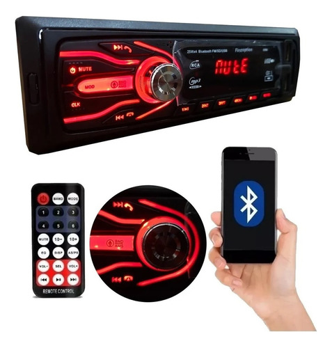 Aparelho De Som Carro Automotivo C/ Mp3/usb/sd/bluetooth