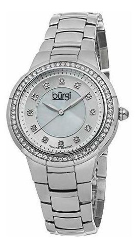 Crystal Acentuó El Reloj De Burgi Mujeres - Genuino Diamante