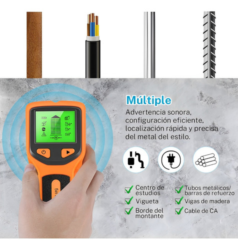 Detector De Metales Gomita Modelo Pared Lcd 9v