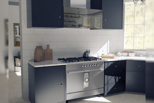 Imagen 6 de 10 de Cocina Gourmet Luxor Gas 900 Multigas 6 Hornallas Acero Inox