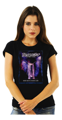 Polera Mujer Rhapsody Of Fire Visions From The Enchanted Lan