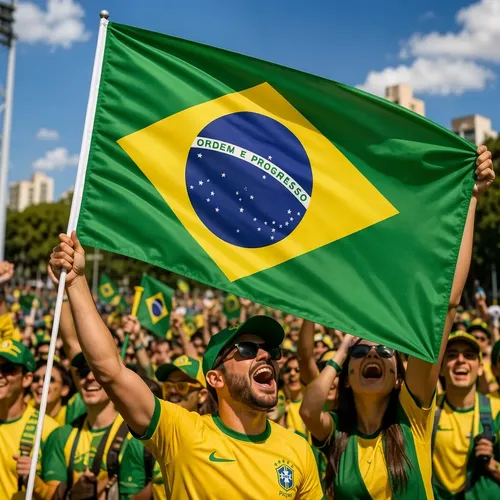Bandeira Do Brasil Grande 1,50x0,90cm Para Bastao Metro Poli