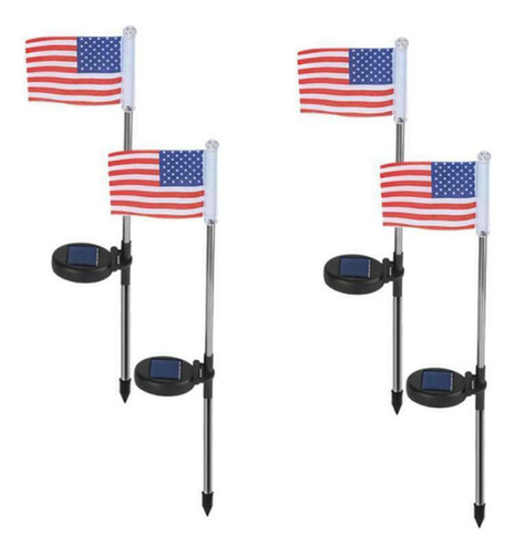 Lámpara Con Bandera Estadounidense, Decoración De Patio Y Ja