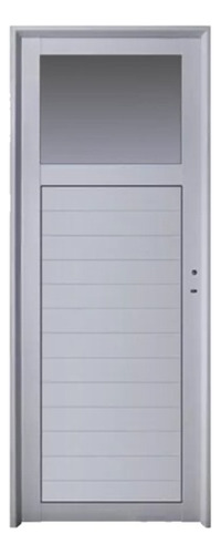 Puerta Exterior Aluminio Blanco 1/4 Vidrio Entero 70x200