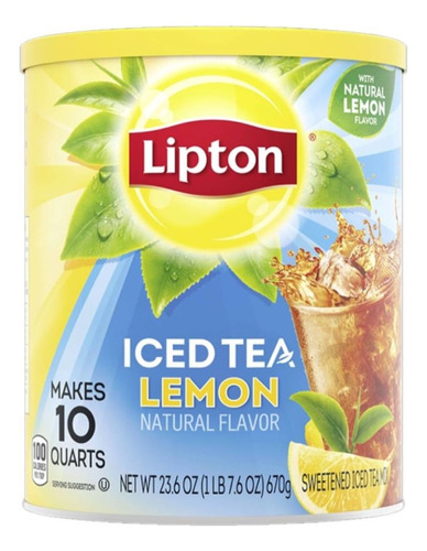 Lipton Iced Tea Americano Bote  De Te Helado Limon 670g