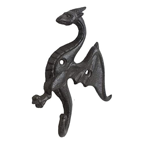 Dragon Vintage Cast Iron Hooks Hangers For Wall Hanging...