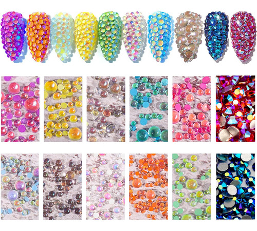 Naiska Juego De 800 Diamantes De Imitación Para Arte De Uñas