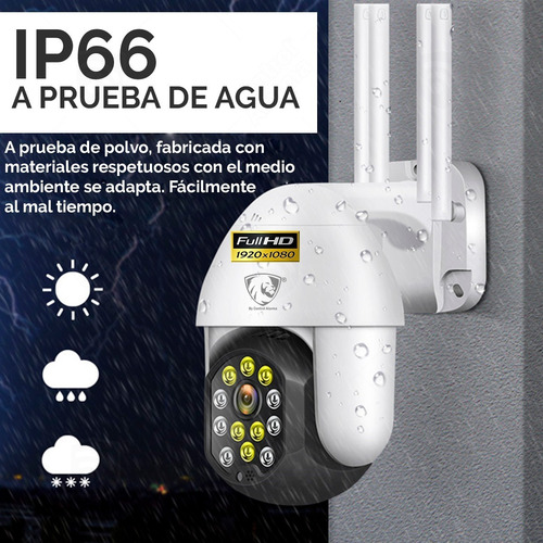 Imagen 7 de 10 de Cámara Doble Lente Domo Ip Wifi Para Exterior Robótica Fhd