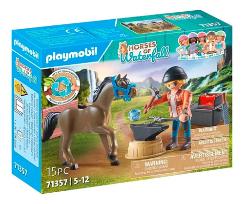 Playmobil Herrador Ben Y Aquiles Waterfall 15 Pcs 5-12 71357