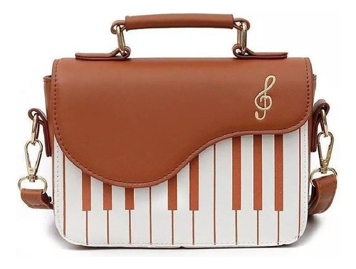 Bolso Cuadrado Pequeño Con Llave De Piano Cruzada Ve