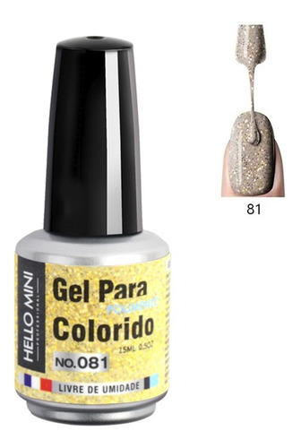 Esmalte Gel Led Uv Hello Mini 15ml Unha Seca Na Cabine 81-90