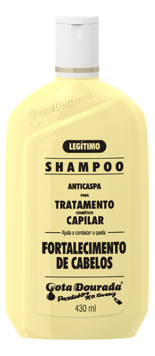  Shampo Fortalecimento De Cabelo 430 Ml Original Gota Dourada