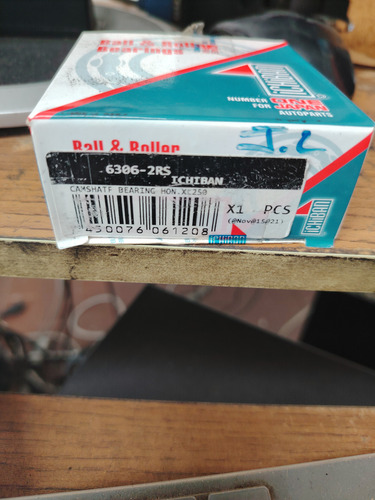 Rodamiento Balinera 6306-2rs Marca Ichiban