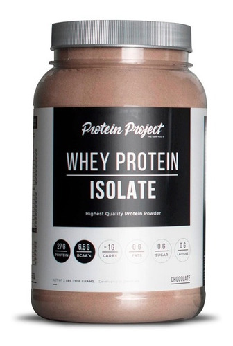 Whey Protein Isolate 2 Lb 907 Gr Protein Project Proteína Aislada 0% Azúcar 0% Lactosa