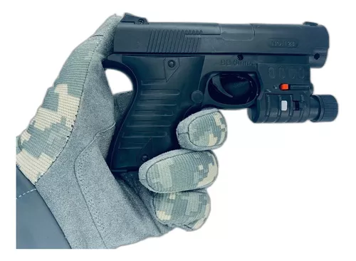 Airsoft Pistola Brinquedo Arma Gel Com Laser 2em1 - Desconto no Preço