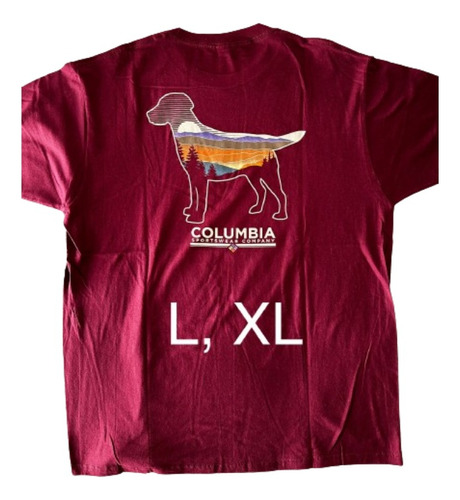 Playera Columbia Hombre Color Ginda Grafica De Perro Xl 