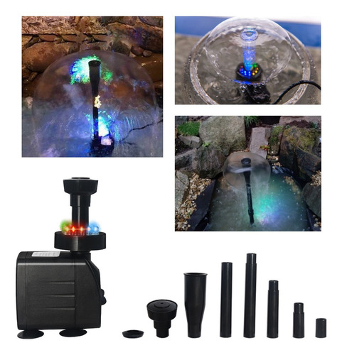 Bomba De Agua Sumergible Con 12 Luces Led 15w Ultra Silencio