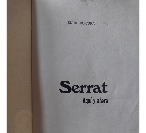 Serrat Aquí Y Ahora De Eduardo Cura - El Juglar (Usado)
