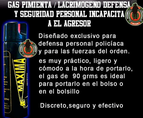 Imagen 3 de 5 de Gas Pimienta Aerosol Lacrimogeno Labial Pepper Spray Taser