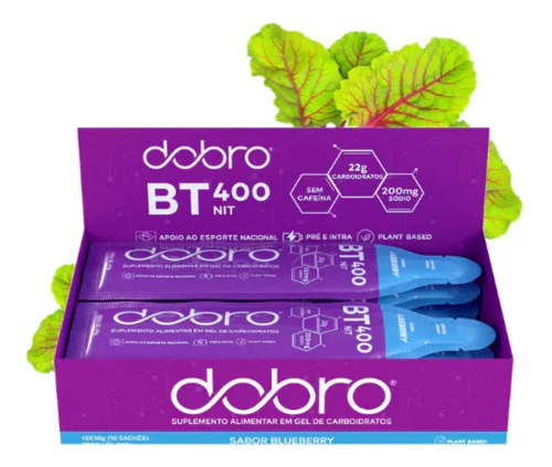 Bt Nitrato Gel Sabor Blueberry - Dobro 10 Sachês