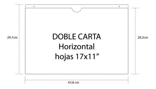 2 Porta Hojas De Acrílico Doble Carta Horizontal