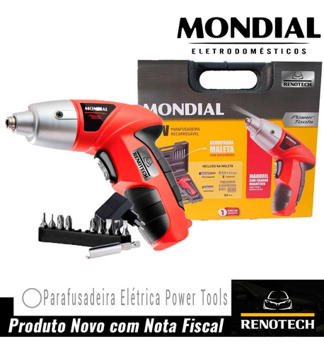 Parafusadeira Eletrica Power Tools 4,8v Fpf-05 Mondial