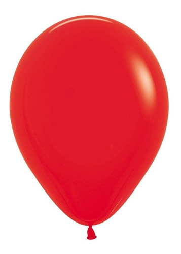 Globo Bomba Metalizado Color Rojo R12 X 50 Und