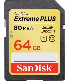 Sandisk 64gb Extreme Plus Sd Hc Clase 10 Reflex Canon Nikon