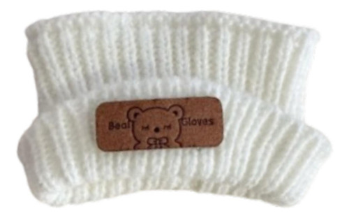 Gorro De Punto Con Figura De Peluche, Gorro Sombrero Blanco