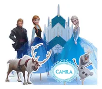 Comprar Adornos Para Torta, Frozen X 5 Más Topper Castillo