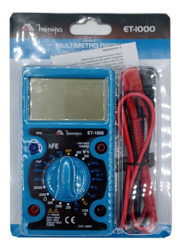 Multímetro Digital Portátil Et-1000 Minipa Portátil Dc Ac