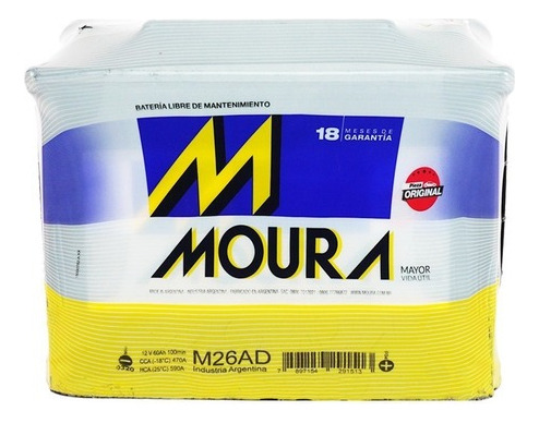 Batería Moura M26ad 12v/65ah Citroen C3 1.4i Sx Pack Style