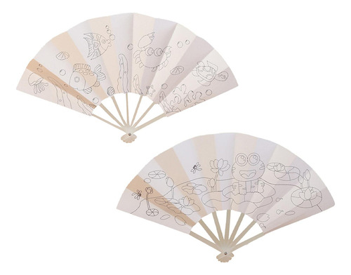 El Regalo Para Mamá Conjunto De 2 Ventiladores De Bambu