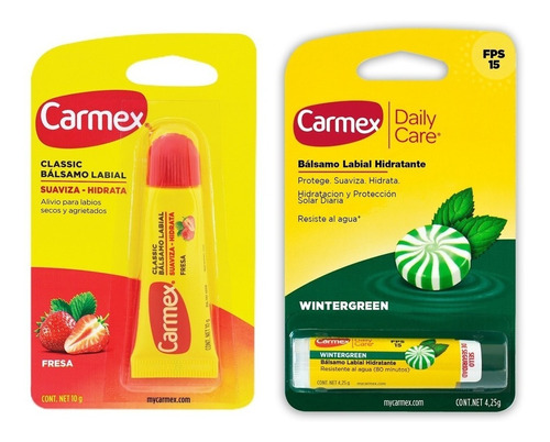 Carmex Tubo Fresa + Wintergreen