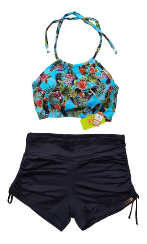 Conjunto Biquíni Top Cropped E Sunkini - Plus Size