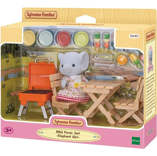 Sylvanian Families Cj Piquenique E Churrasco Menina Elefante