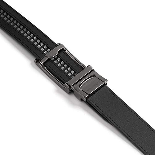 Slidebelts Cinturón De Cuero Vegano Para Hombre Sin Agujeros