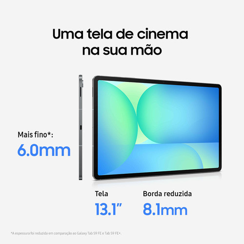 Tablet Samsung Galaxy Tab S10 Fe+ Wifi, 128gb, 8gb, Tela 13.1 90hz, S Pen E Capa Inclusas - Cinza