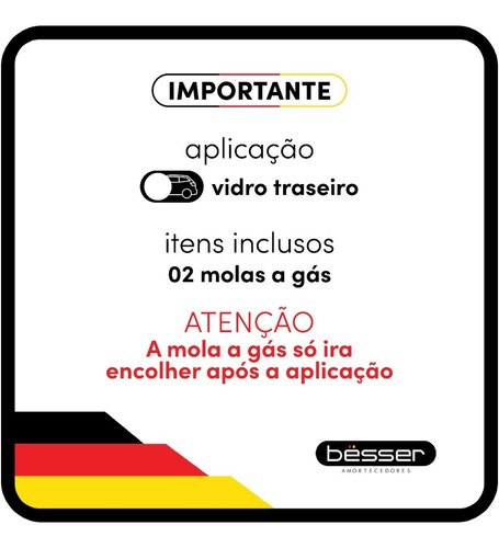 Imagem 4 de 4 de Par Amortecedor Vidro Traseiro Hyundai Tucson 05 06 07 2016