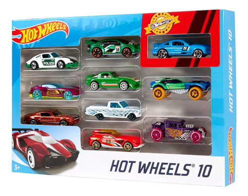 Hot Wheels 10 Carritos Pack Imagen Ilustrativa