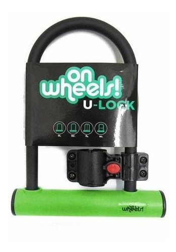 Candado De Bicicleta U-lock Corto Verde