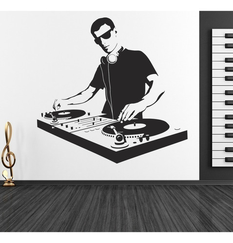 Vinilo Decorativon Hombre Dj Cuarto  