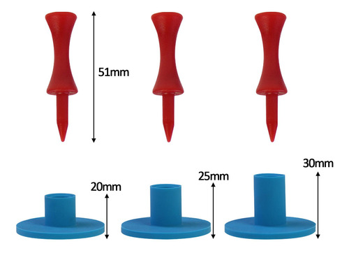 3 Soporte En T Para Golf, Soporte Para Pelota De Golf, Rojo