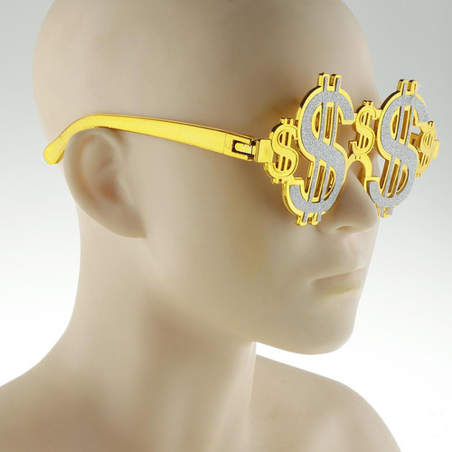 Z 2 Brillo De Dólar De Plástico 70s 80s Rapero Party Eyewear
