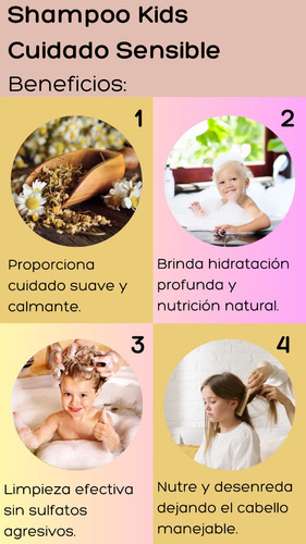 hampoo ólido Para Niños Cuidado ensible Con Manzanilla