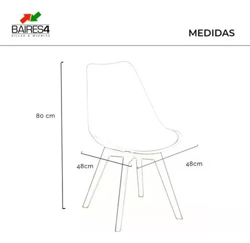 Imagen 7 de 7 de Pack X 4 Silla Tulip Eames | Contado